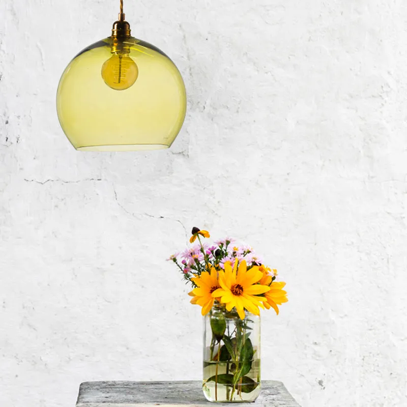 Glass Metal Spherical Pendant