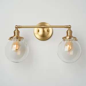 Hamilton (Clear) | 2-Shade Cross Bar Sconce
