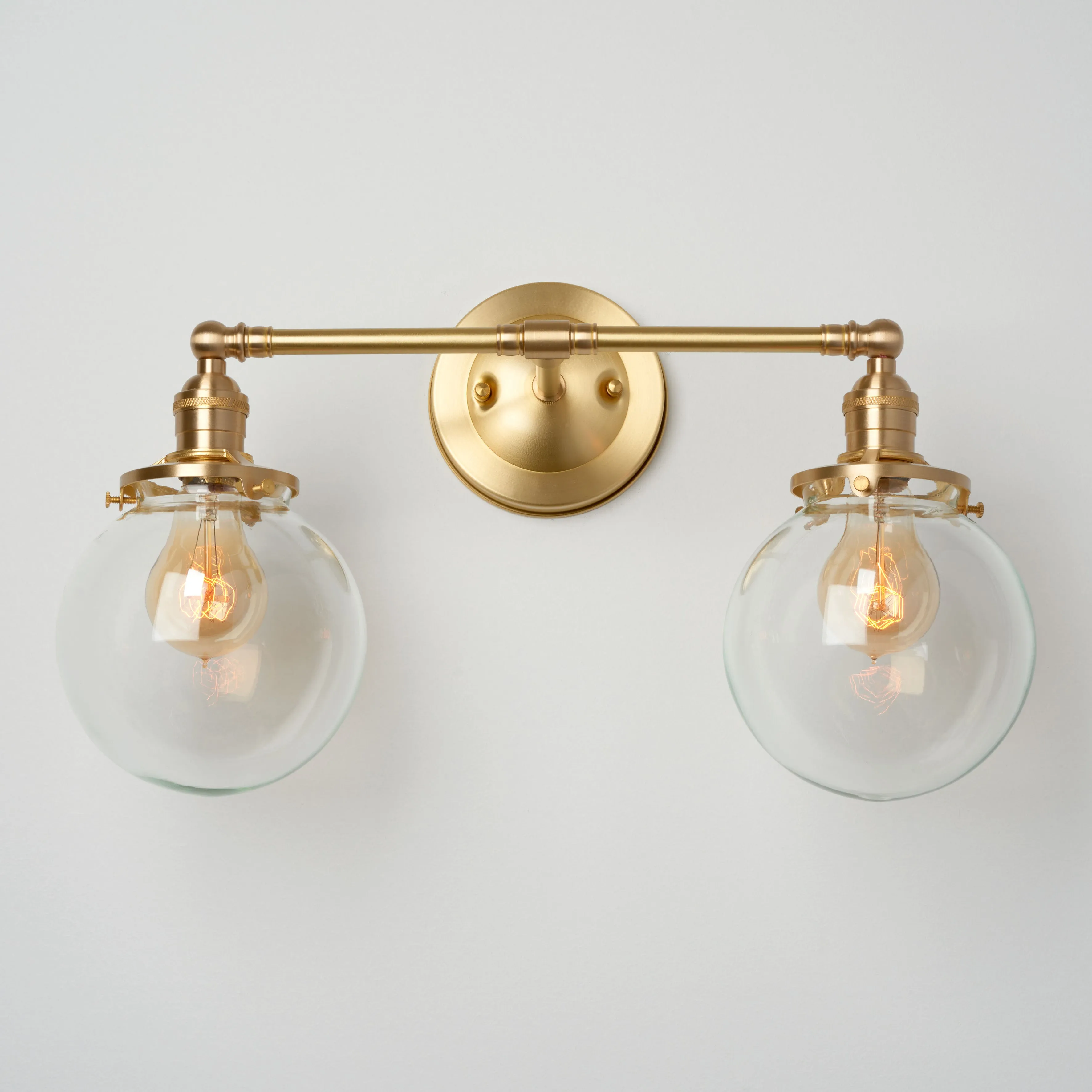 Hamilton (Clear) | 2-Shade Cross Bar Sconce