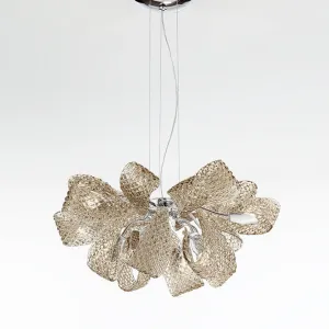 Handmade glamorous ceiling pendant Chandelier with twelve lighted arms and Murano Glass