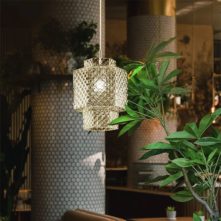 Handmade Precious Small Ceiling Single Pendant Lamp With Murano Glass