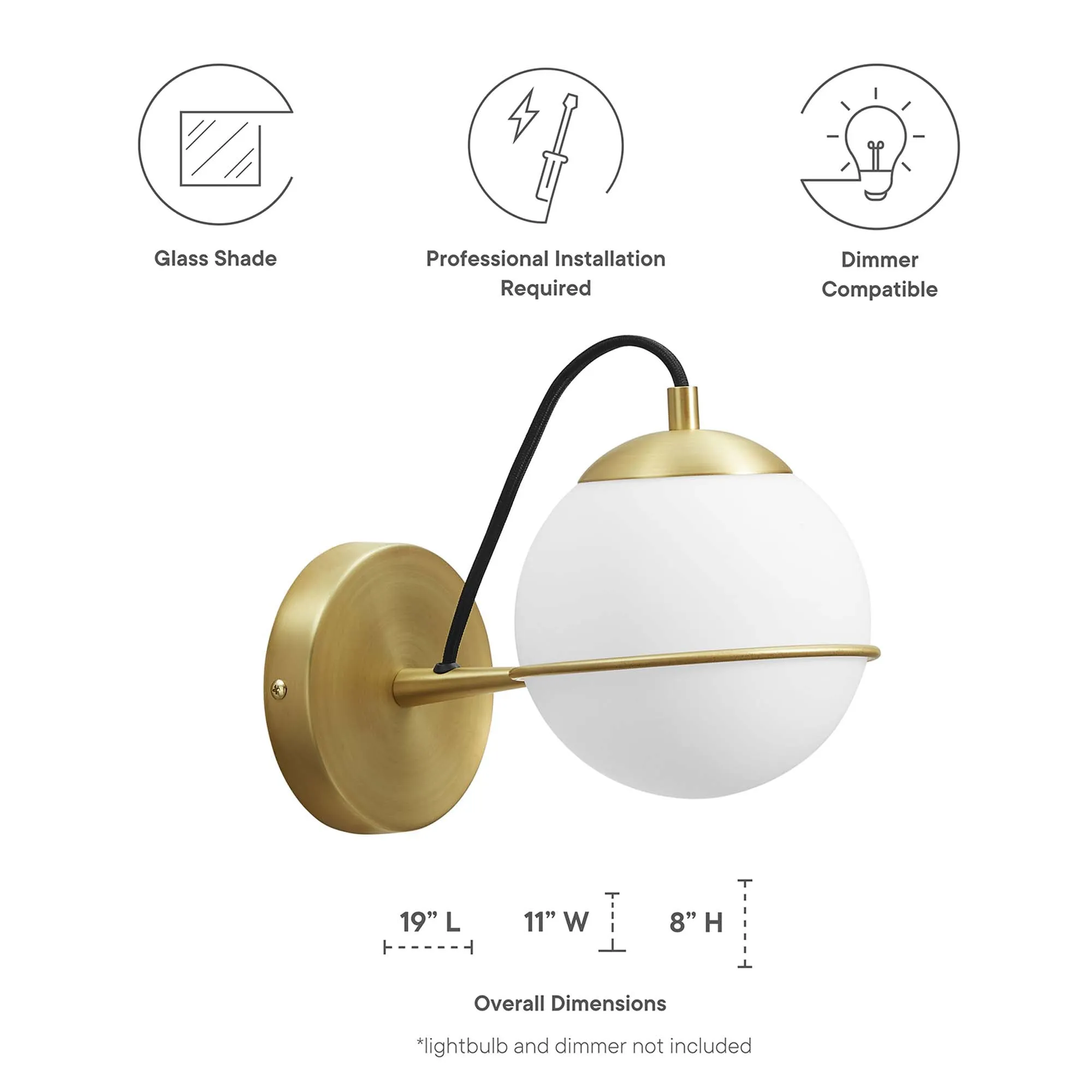 Hanna Hardwire Wall Sconce by Modway