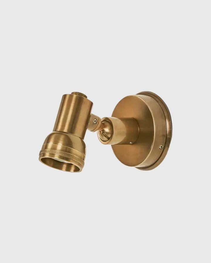 Industrial Adjustable Brass Wall Light