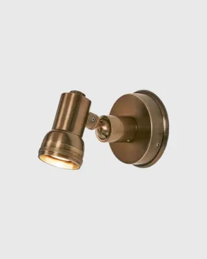 Industrial Adjustable Brass Wall Light