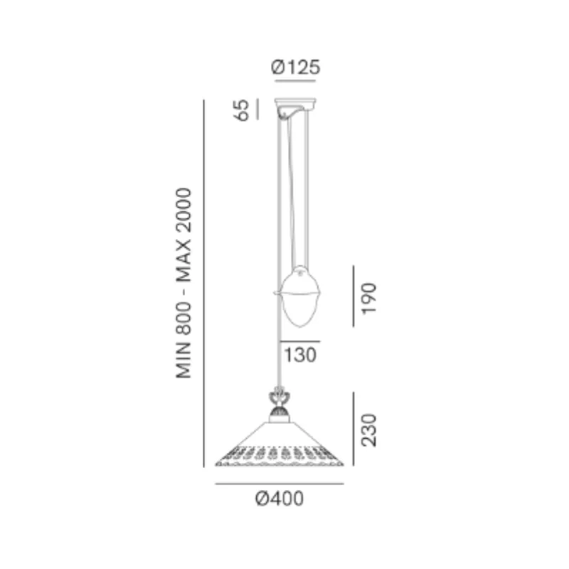 Italian Counterweight Pendant Light
