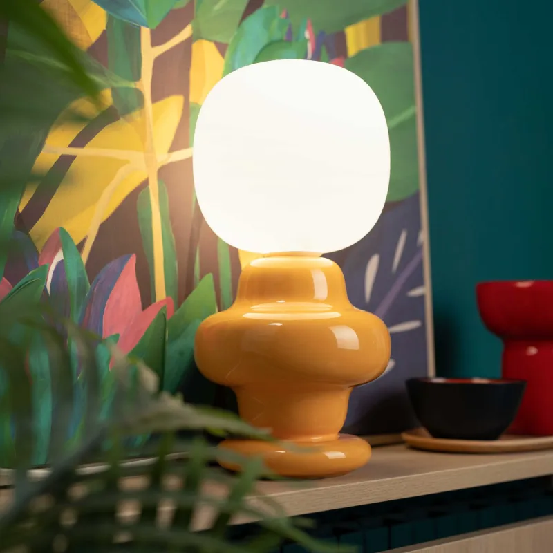 Italian Glossy Ceramic Table Lamp