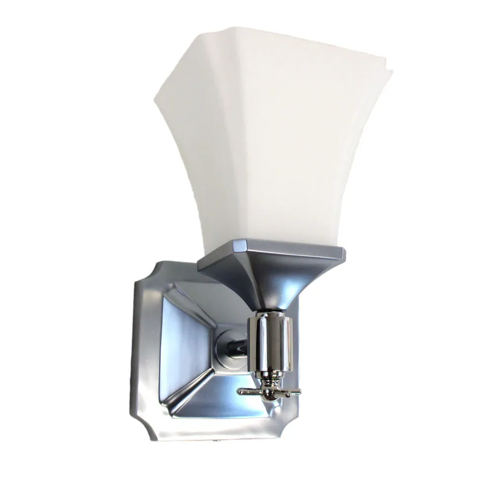 Kalco Lighting 8181 PSN Clairant Collection One Light Wall Sconce in Polished Satin Nickel Finish