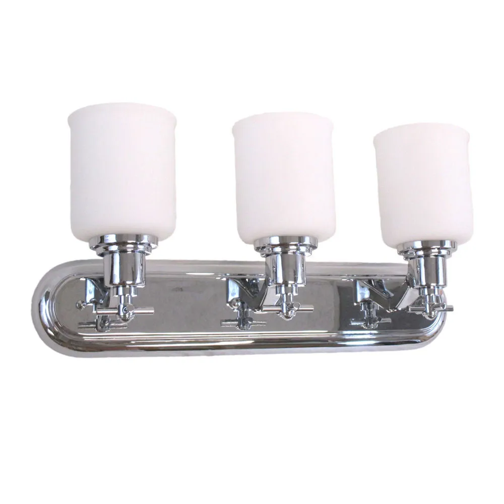 Kalco Lighting 8233 PC Olivie Collection Three Light Bath Vanity Wall Mount in Polished Chrome Finish