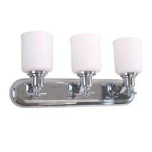 Kalco Lighting 8233 PC Olivie Collection Three Light Bath Vanity Wall Mount in Polished Chrome Finish