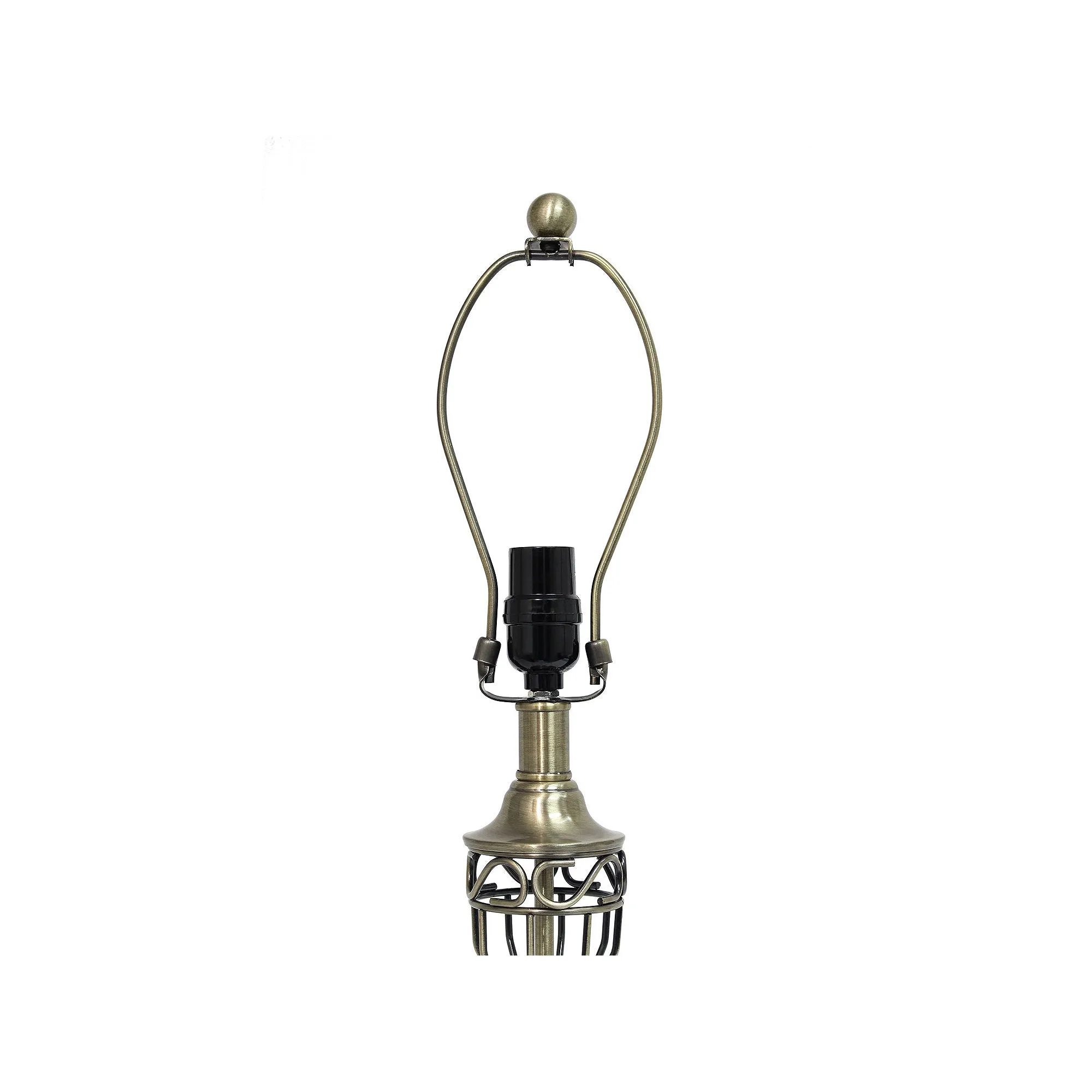 Lalia Home 1270-LHS-1002-AB Perennial Roma Classic 3 Piece Metal Lamp Set (2 Table Lamps, 1 Floor Lamp) Antique Brass Finish