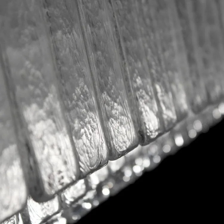 Large rectangular ceiling lamp chromed
