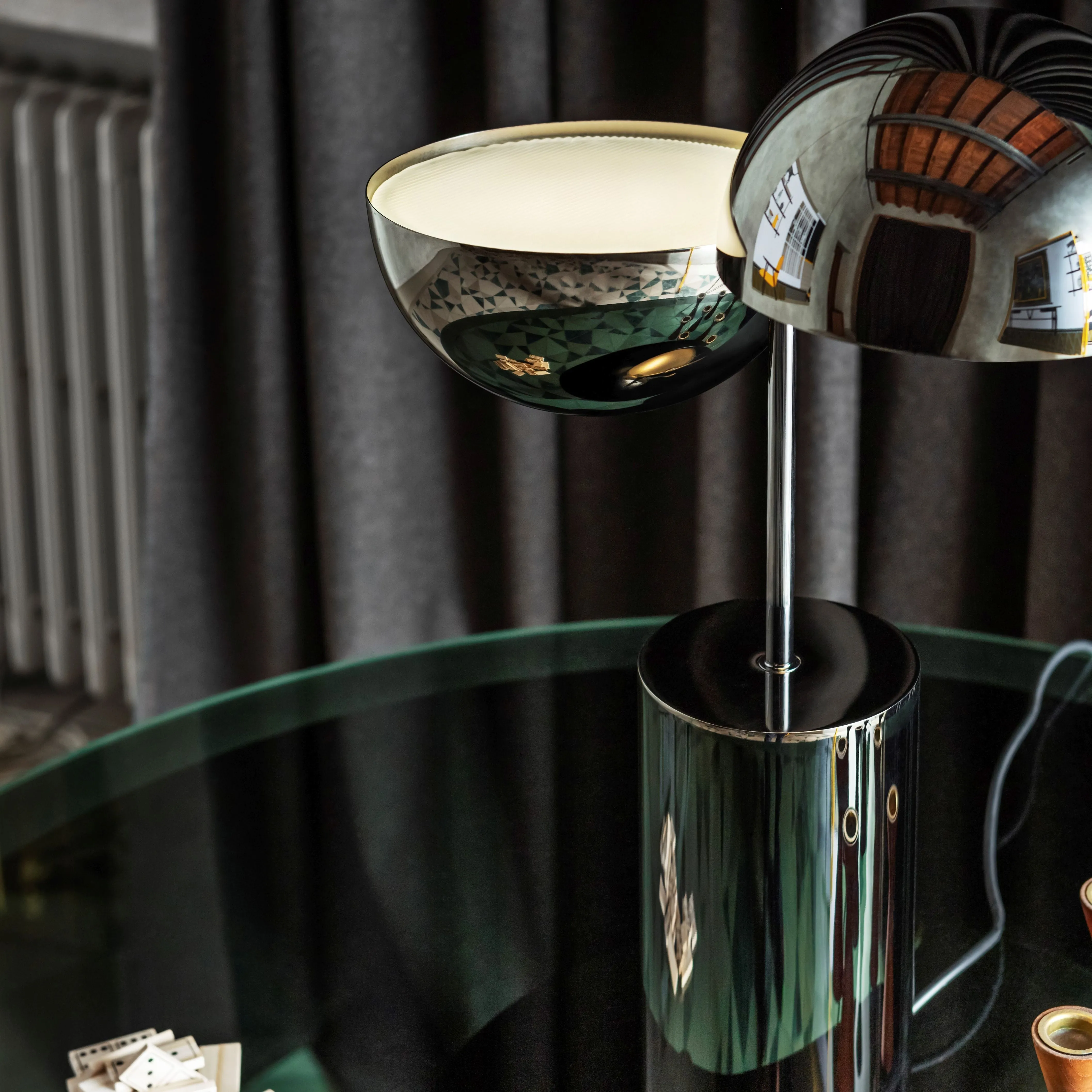 Metal Cut Sphere Composition Table Light