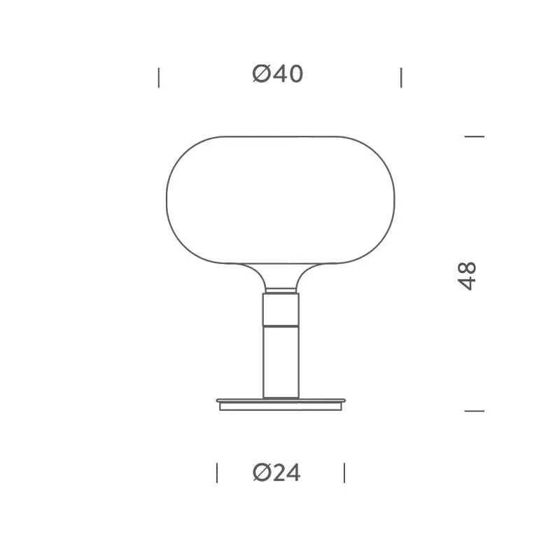 Mid-Century Modern Oval Table Lamp | AM1N