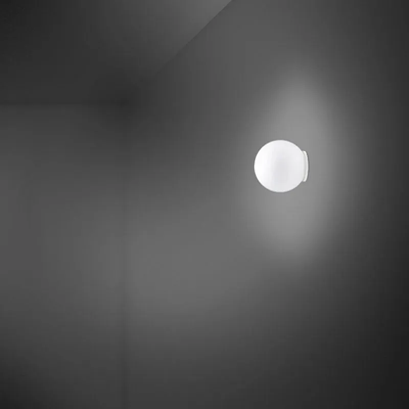 Minimalist Frosted Glass Sphere Wall Light