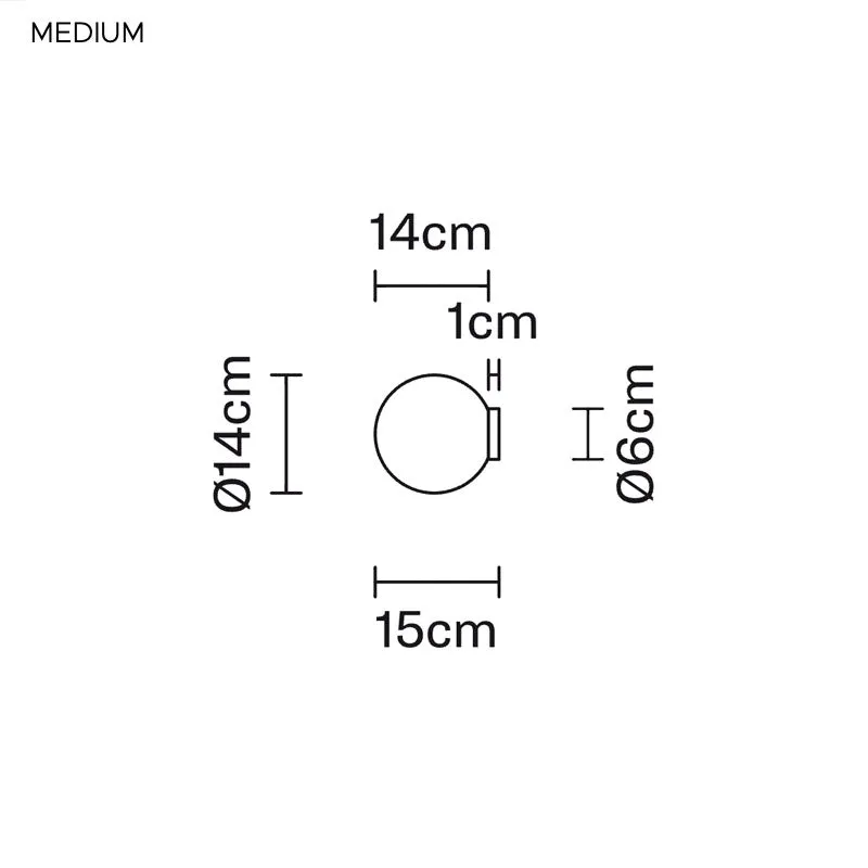 Minimalist Frosted Glass Sphere Wall Light