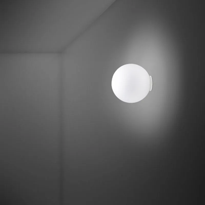 Minimalist Frosted Glass Sphere Wall Light