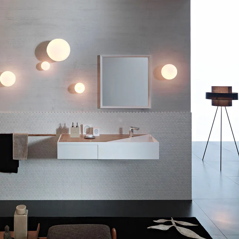 Minimalist Frosted Glass Sphere Wall Light