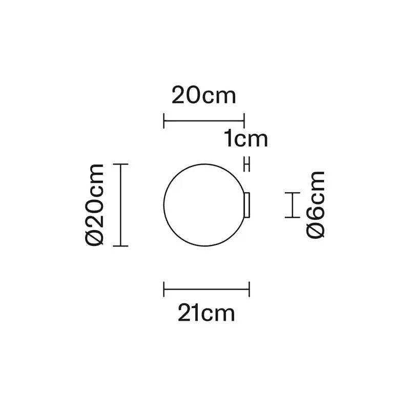 Minimalist Frosted Glass Sphere Wall Light