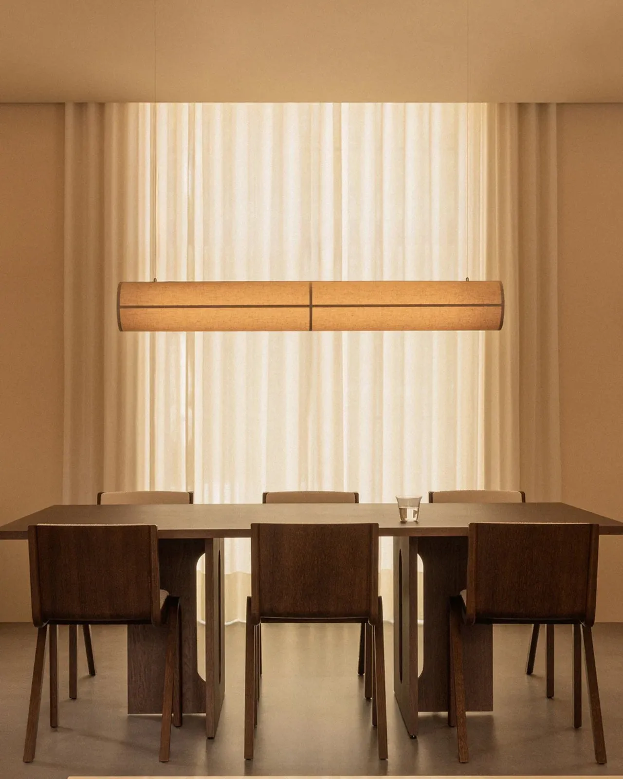 Minimalist Linen Linear Pendant | Hashira