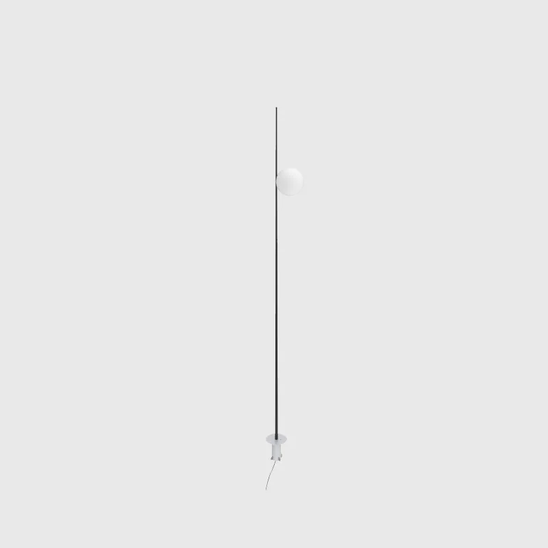 Minimalist Orb and Stem Bollard Light