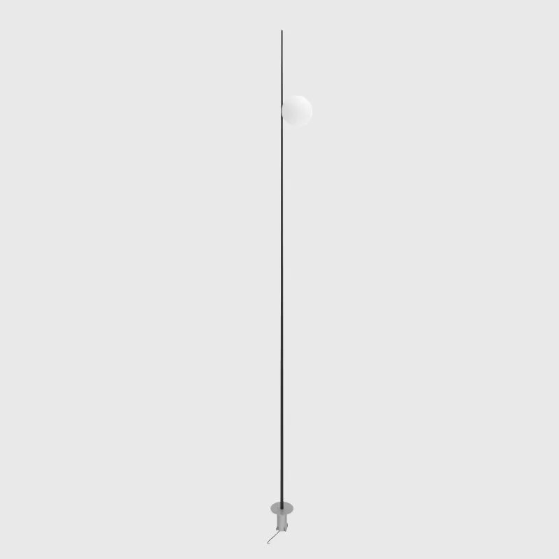 Minimalist Orb and Stem Bollard Light