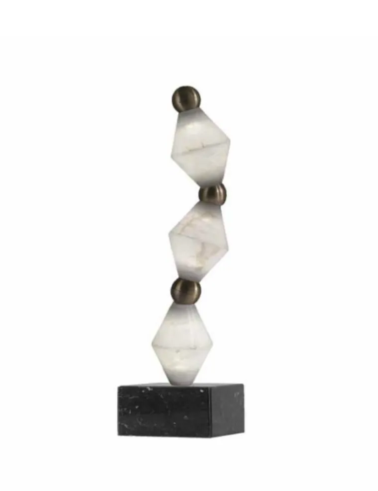 Modern Alabaster Cone Table Lamp