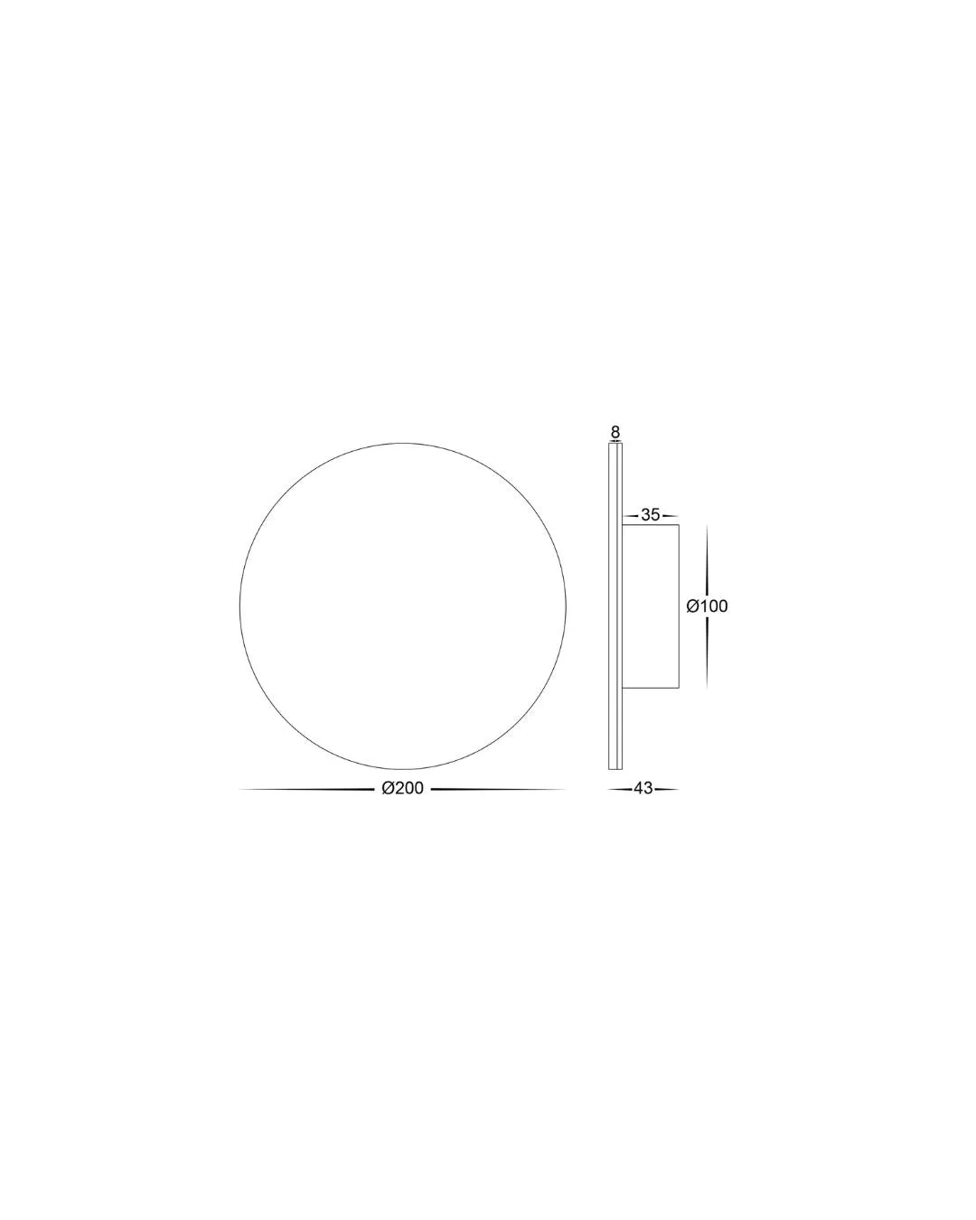 Modern Aluminium Disc Wall Light | TRIColour