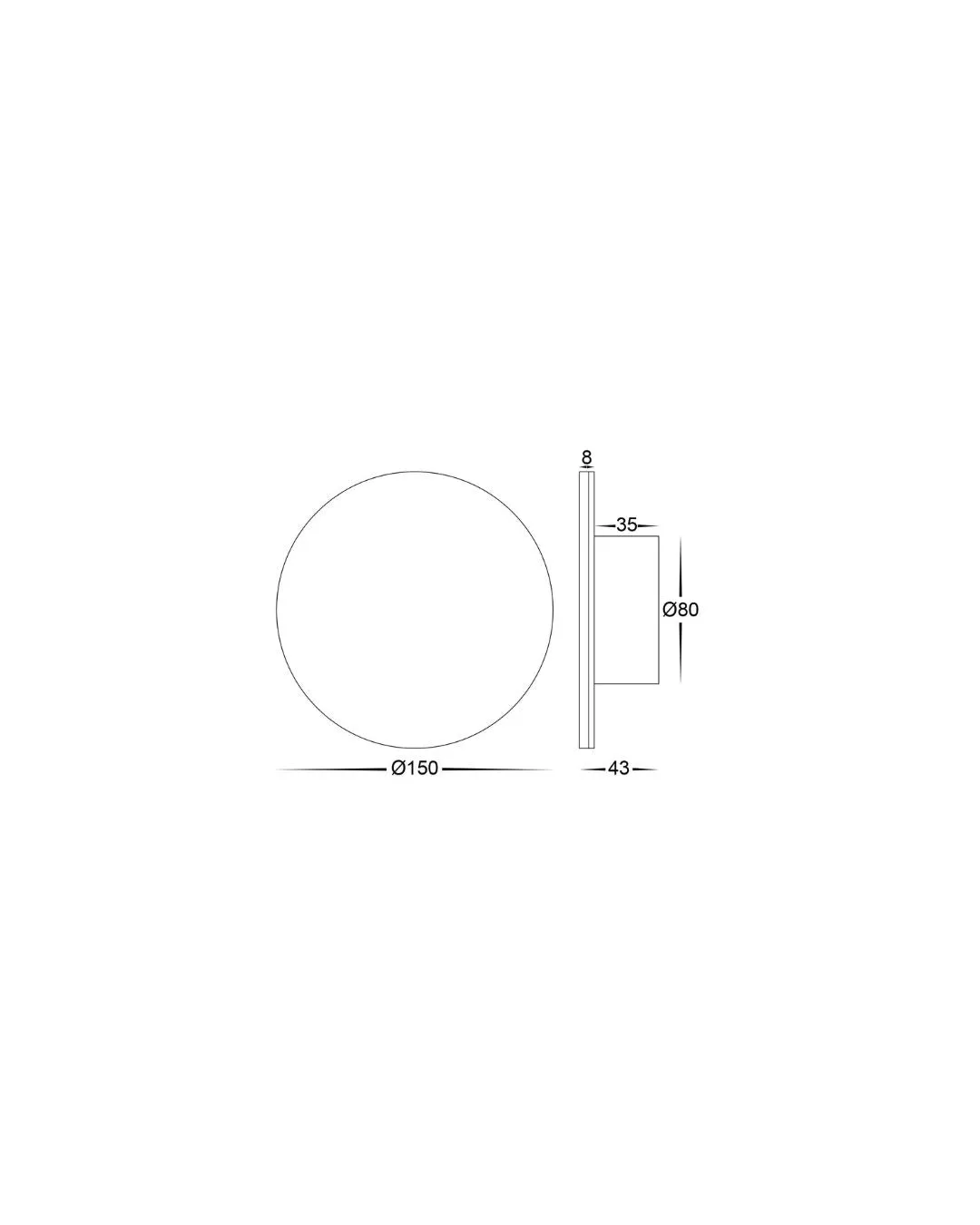 Modern Aluminium Disc Wall Light | TRIColour