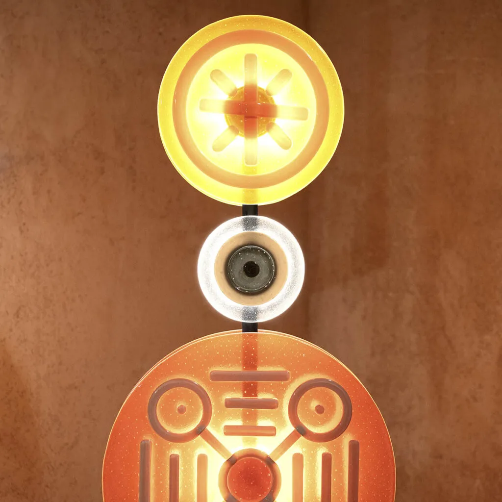 Modern Artistic Pop Art Floor Lamp in Murano glass - Orange
