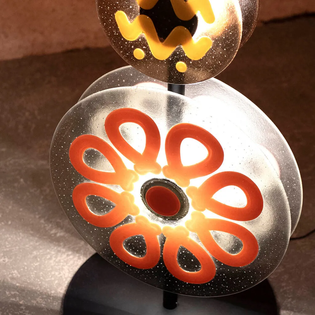 Modern Artistic Pop Art Floor Lamp in Murano glass - Orange