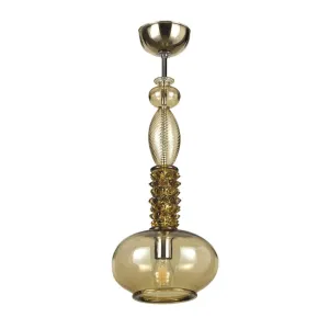Modern Dark Amber Artistic Glass Pendant