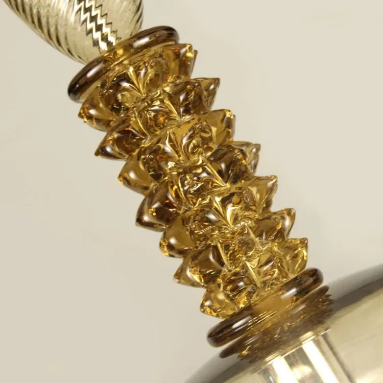 Modern Dark Amber Artistic Glass Pendant