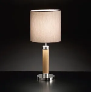Modern Italian Silver Table Lamp With Choice Of Shade Colour
