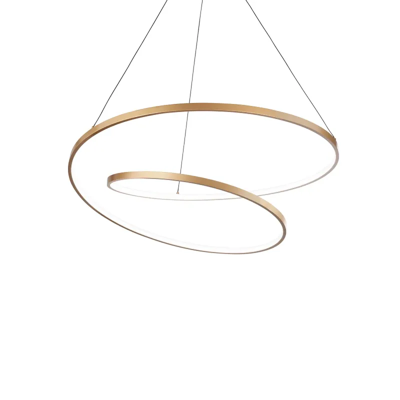 Modern Metal Spiral Pendant