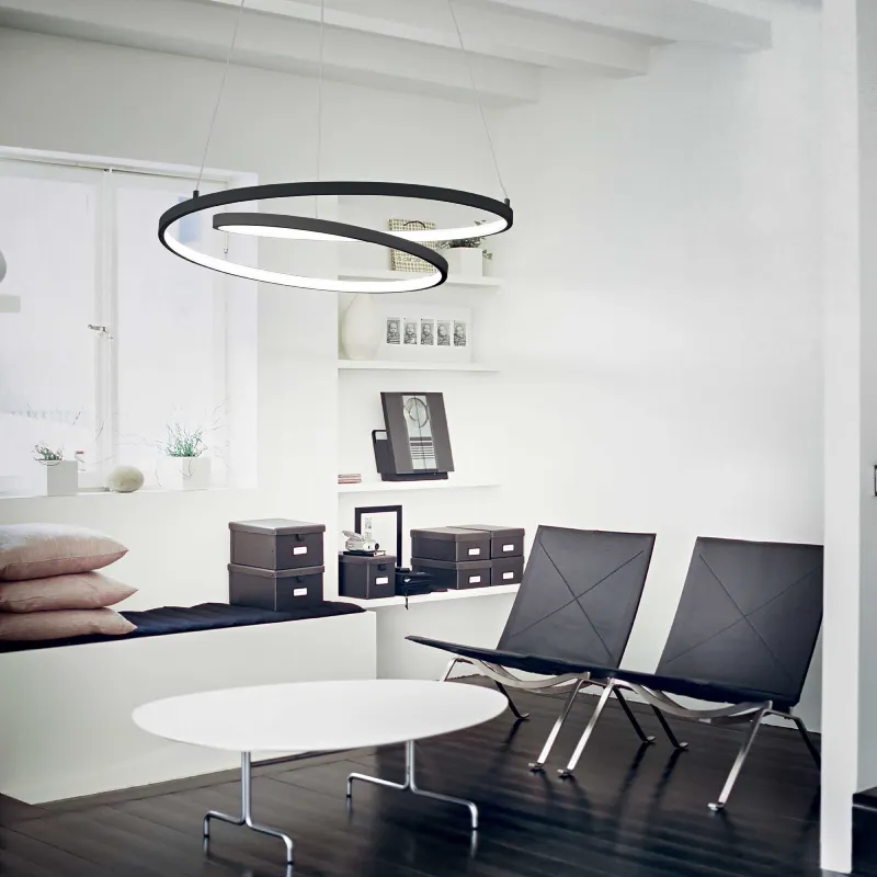 Modern Metal Spiral Pendant