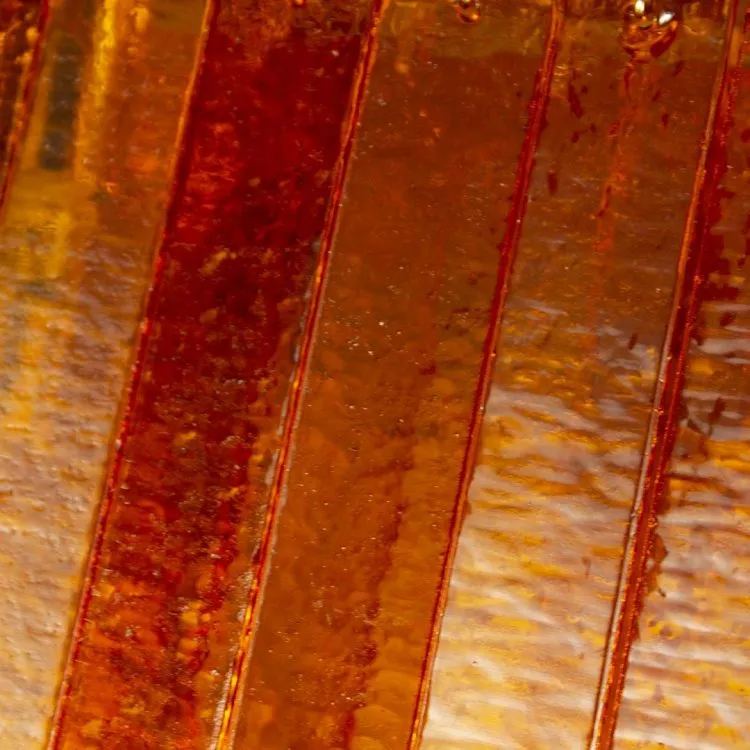 Modern Wave Orange Glass Chandelier With Premium Crystals