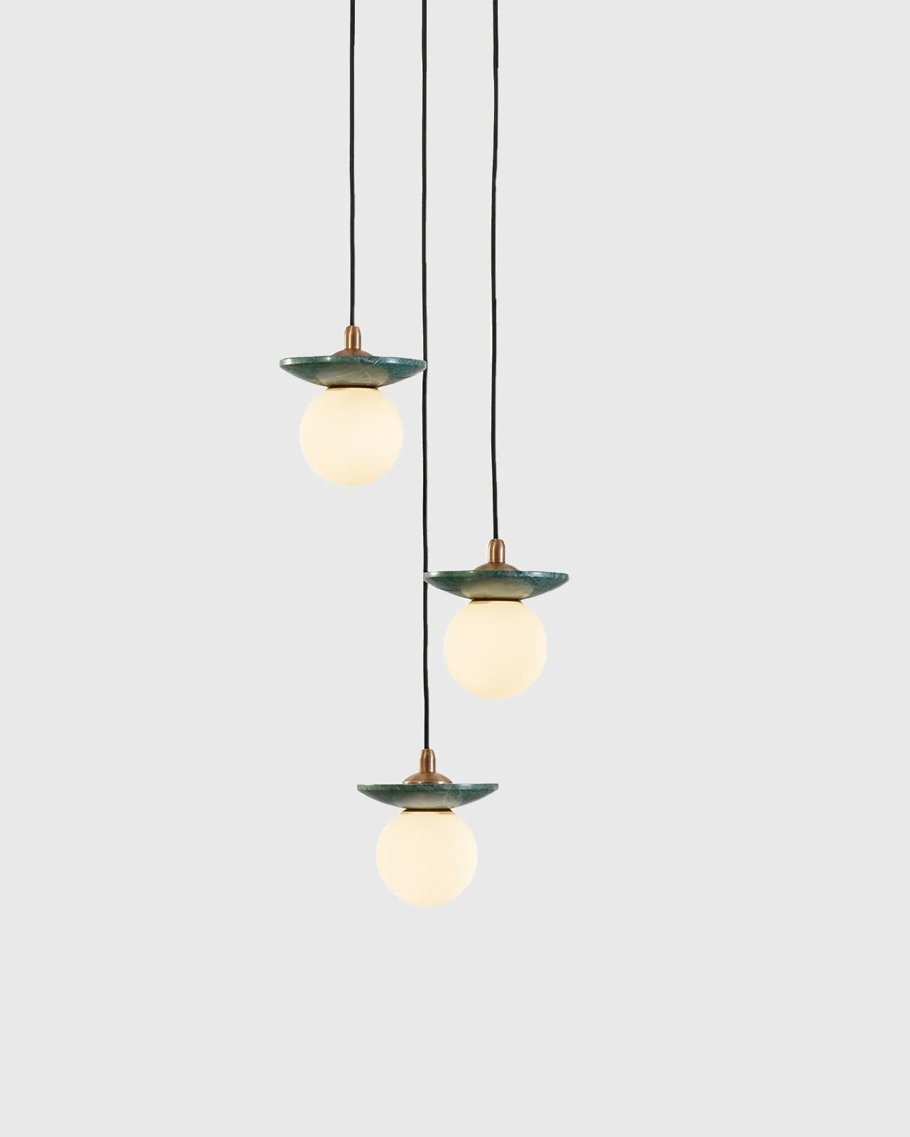 Natural Stone Orb 3 Light Pendant