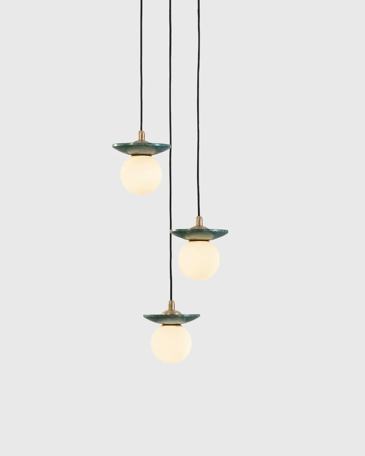 Natural Stone Orb 3 Light Pendant