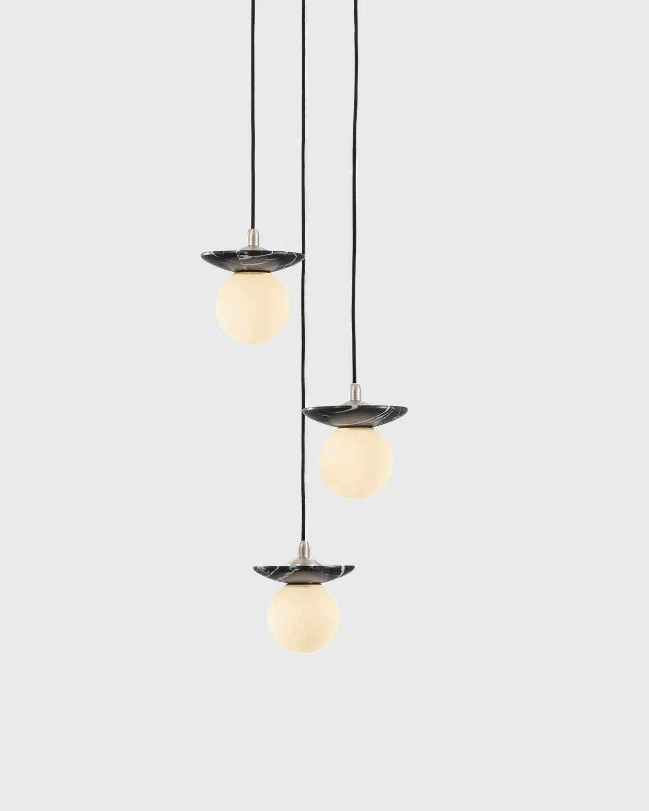 Natural Stone Orb 3 Light Pendant