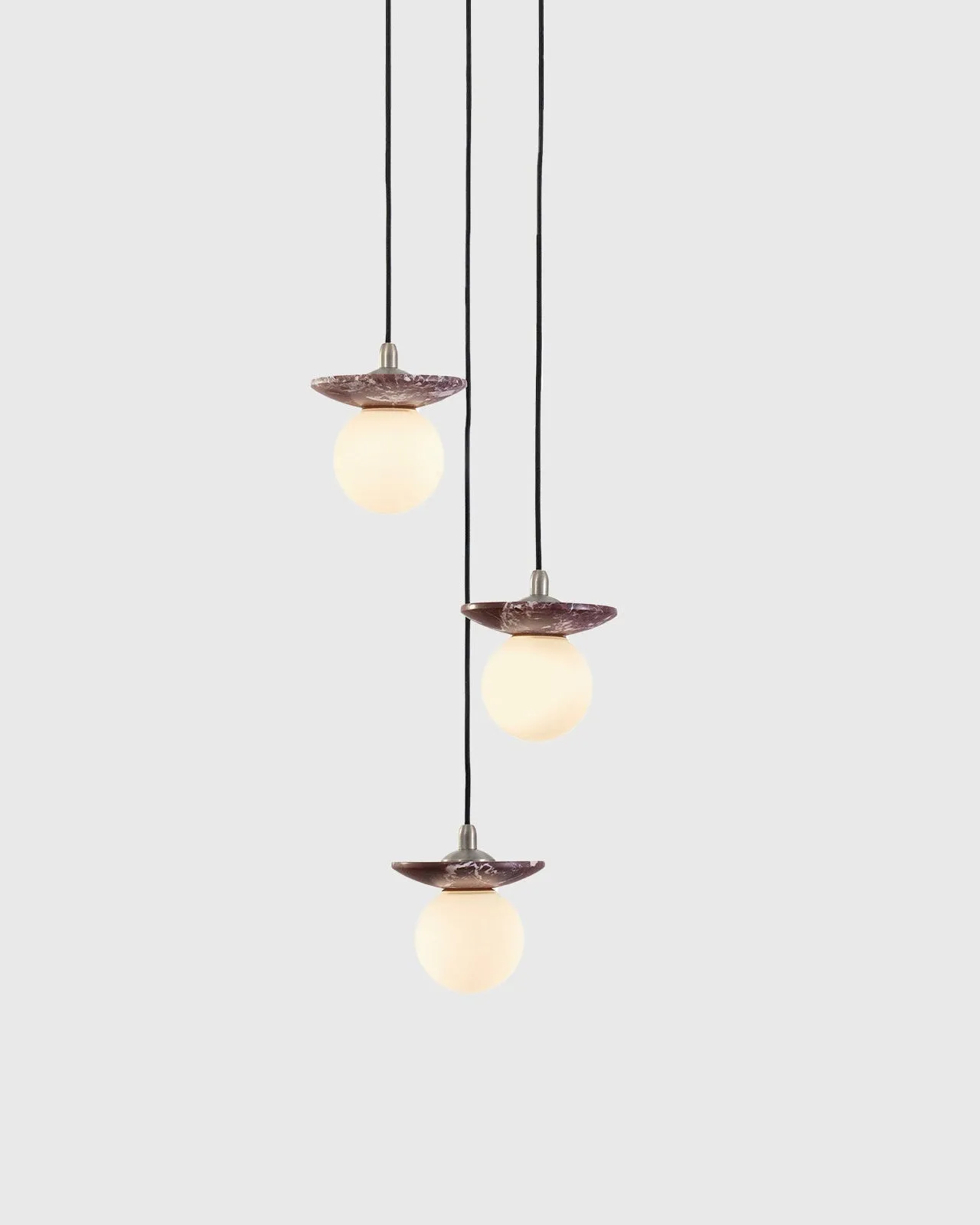 Natural Stone Orb 3 Light Pendant