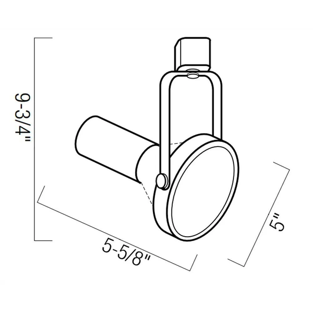 Nora NTH-108 Four Light PAR38 Gimbal Ring Track Kit in Silver and Black Finish