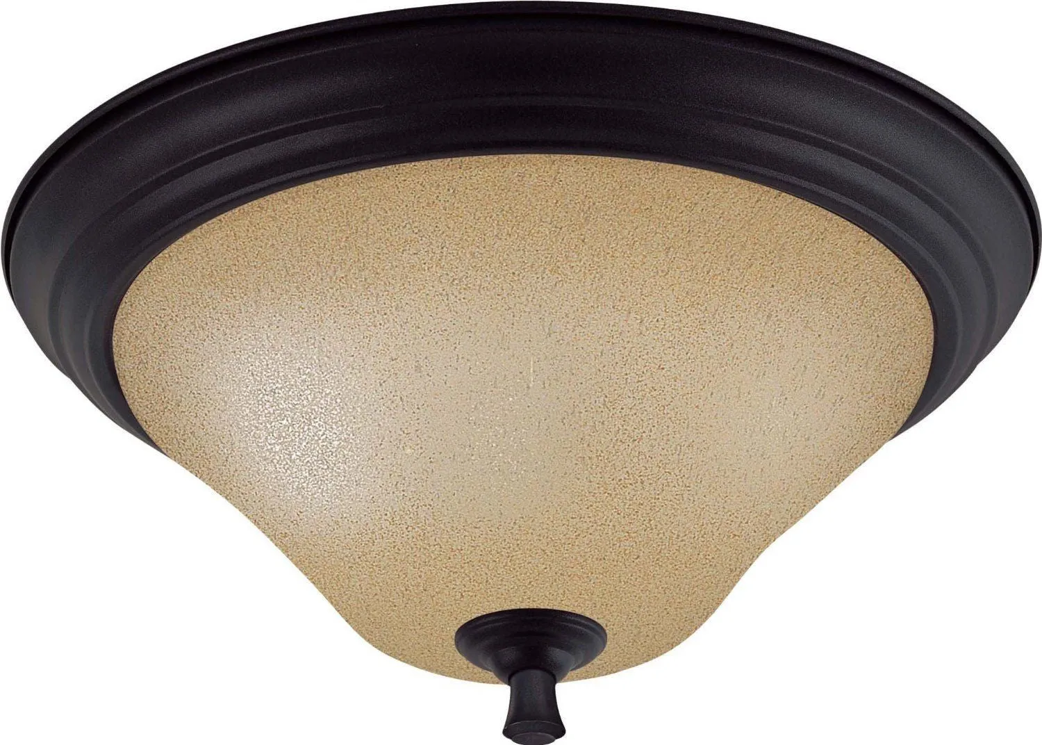 Nuvo Lighting 60-1728 Dakota Collection Two Light Flush Ceiling Mount in Mountain Lodge Bronze Finish