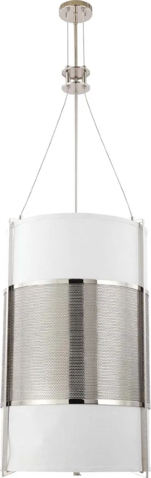 Nuvo Lighting 60-4442 Diesel Collection Six Light Hanging Pendant Chandelier in Polished Nickel Finish