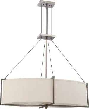 Nuvo Lighting 60-4456 Portia Collection Oval Six Light Hanging Pendant Chandelier in Hazel Bronze Finish