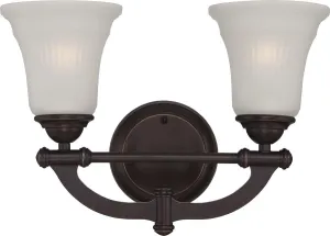 Nuvo Lighting 60-5312 Monroe Collection Two Light Bath Vanity Wall Sconce in Georgetown Bronze Finish