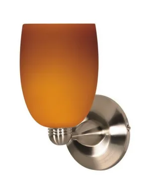 Nuvo Lighting 60-690 One Light Wall Sconce in Brushed Nickel Finish and Butterscotch Glass