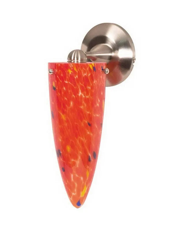 Nuvo Lighting 60-705 One Light Wall Sconce in Brushed Nickel Finish and Molten Lava Cone Glass
