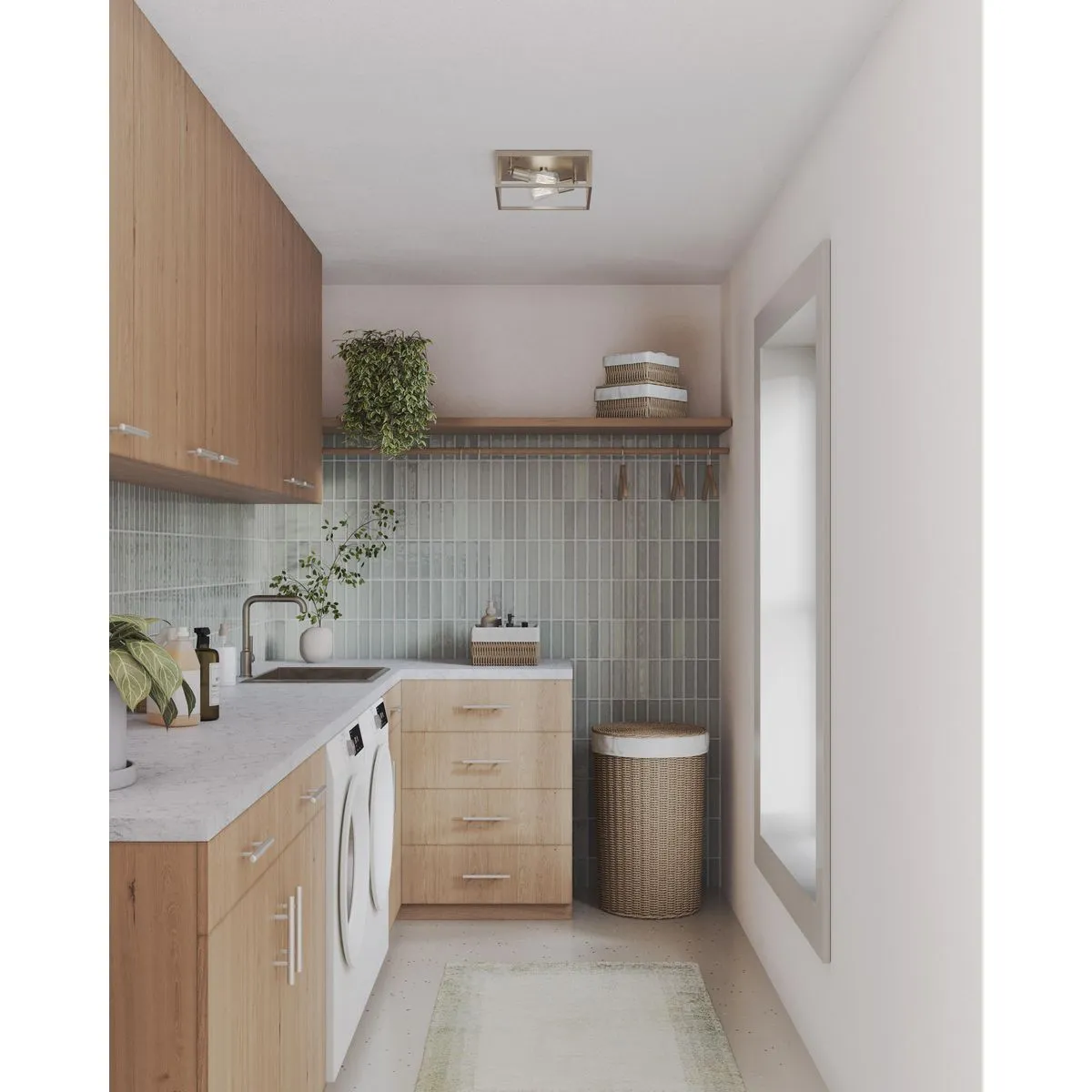 Perimeter Collection Two-Light Flush Mount Ceiling Light