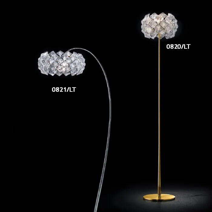Prisma Acrylic & Chrome Arc Floor Lamp By Patrizia Volpato