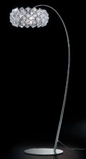 Prisma Acrylic & Chrome Arc Floor Lamp By Patrizia Volpato